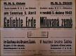 Rozhovice, MNS, Milovaná země - plakát, 1942