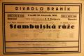 Praha-Braník, SDO, Divadlo Braník, Stambulská růže - plakát, 1930
