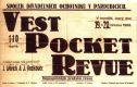 Pardubice, SDO, Vest pocket revue - plakát, 1928