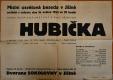Hradec Králové, Lidová opera, Hubička - plakát, 1953