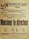Divadlo Na Slupi, Monsieur le directeur - plakát, 1926