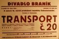 Praha-Braník, SDO, Transport č. 20 - plakát, 1934