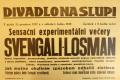 Praha-Nové Město, Divadlo Na Slupi, Svengali-Losman - plakát, 1938