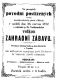 Milevsko, Čtenářsko-ochotnická jednota, Velká zahradní zábava, plakát, 1872