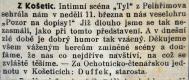 Pelhřimov, Tyl, kniha Jednacích protokolů, Pozor na dopisy, novinový článek,  1934