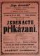 Praha-Střešovice, Lípa slovanská, Jedenácté přikázání - plakát,  1888 