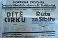 Moravské Budějovice, Moravská zpěvohra, Dítě cirku - Růže ze Sibiře - plakát, 1925