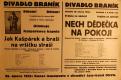 Praha-Braník, SDO, Jak Kašpárek a braši na vršíčku straší - Nech dědečka na pokoji - plakát, 1933