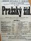 Chrudim, Divadelní ochotníci, Pražský žid - plakát, 1873