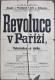 Prostějov, Divadlo v sále p. Schwarze, Scribe, Leqouvé: Revoluce v Paříži - plakát, 1881