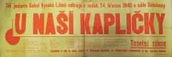 Vysoká Libeň, Sokol, U naší kapličky - plakát, 1940