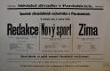 Pardubice, SDO, Redakce - Nový sport - Zima - plakát, 1919