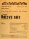 Praha-Vyšehrad. Čírkev čs., sociální odbor, Růžová záře,  Divadlo Na Slupi - plakát, 1937