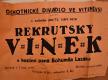 Vitiněves, SDO, Rekrutský vínek - plakát, 1926