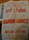 Nová Paka, SDO, Farář z Podlesí - Baron Görtz - Jací jsou naši muži - plakát, 1883