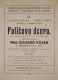 Roudnice nad Labem, Hálek, Paličova dcera -  plakát, 1914