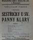 Žirovnice, Strana národně socialistická, Sestřičky u sv. Panny Kláry - plakát, 1933