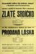 Kostelec nad Černými Lesy, Sokol, Zlaté srdíčko - Prodaná láska - plakát, 1930