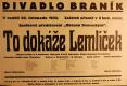 Praha-Podolí, Občané dvorečtí, To dokáže Lemlíček - plakát, 1932