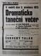 Polička, Ochotníci, Dramaticko taneční večer - Červený talár - plakát, 1933