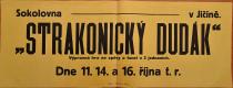 Jičín, Občansko čtenářská beseda, Strakonický dudák - plakát, 1917