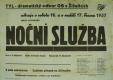 Žiželice, Tyl, Noční služba - plakát, 1957