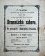 Chrudim, Divadelní ochotníci, Slepá babička - Mlsný Vašíček - plakát, 1867