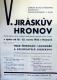 Jihlava, Klicpera, korespondence spolku - plakát Jiráskův Hronov, 1935