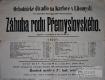 Litomyšl, JDO, Záhuba rodu Přemyslovského, plakát, 1875