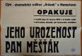 Nemyčeves, Jirásek, Jeho urozenost pan měšťák - plakát, 1953