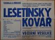 Holín, Libuše, Lešetínský kovář - plakát, 1937