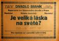 Praha-Braník, Divadlo Braník, Je veliká láska na světě? - plakát, 1927