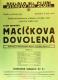 Praha-Nové Město, Divadlo Na Slupi, Macíčkova dovolená - plakát, 1937