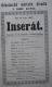 Kutná Hora, Ochotníci, Inserát, Sabina, 1867 - plakát