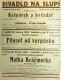 Praha-Nové Město, Divadlo Na Slupi, Kašpárek a hvězdář - Filosof na verpánku - Matka Kráčmerka - plakát, 1932