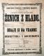 Mnichovo Hradiště, Ochotnické divadlo, Ženich z hladu – Hraje si na vdanou – Rekrutýrka v Kocourkově - plakát, 1864