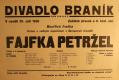 Praha-Braník, SDO, Divadlo Braník, Fajfka Petržel - plakát, 1936