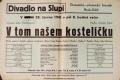 Praha-Nusle, Dramaticko-ochotnický kroužek, V tom našem kostelíčku - plakát, v Divadle Na Slupi, 1941