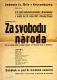 Krucemburk, Orel, Za svobodu národa - plakát, 1947