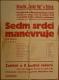 Jičín, Řemeslnická beseda, Sedm srdcí manévruje - plakát, 1936