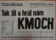 Jičín, ČSD, Tak žil a hrál nám Kmoch - plakát, 1955