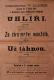 Oldříš, Ochotníci, Uhlíři - Za živa mrtví manželé - Už táhnou - plakát, 1902