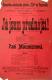 Vinařice, Tyl, Já jsem přednější – Paní Mincmistrová - plakát, 1902