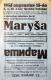 Ukrajina, Užhorod, Český dramatický klub a Slovanská beseda Kamenice nad U., Maryša - plakát, 1933