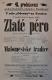 Pardubice, SDO, Zlaté péro - Maloměstské tradice - plakát, 1899