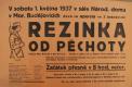 Moravské Budějovice, Sociální demokraté, Národní socialisté, Rezinka od pěchoty - plakát, 1937