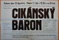 Hradec Králové, Lidová opera, Cikánský baron - plakát, 1954