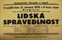 Luže, Jaroslav, Lidská spravedlnost - plakát, 1935