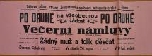 Jičín, Živnostensko-obchodní strana, Večerní námluvy - Žádný muž a tolik děvčat - plakát