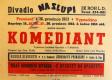 Divadlo Na Slupi, Komediant - plakát, 1953